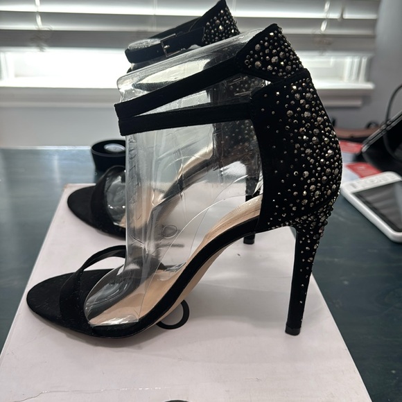 Aldo Black Driramma Stiletto Heels with Ankle Strap 8.5 - Picture 1 of 6